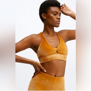 Fabletics Oasis Twist velour sports bra